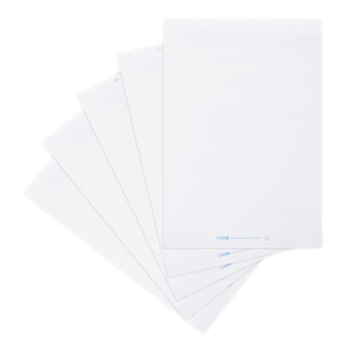 Landré 5 x Blank Flip Chart Paper 20 Sheets per Pad 6 Holes