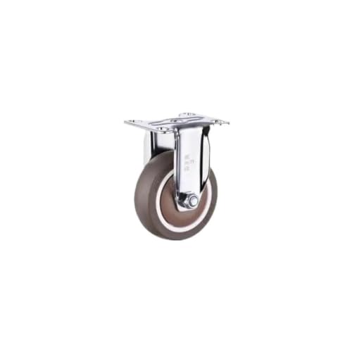LYDDFYU Swivel Casters 4 Packs 2.5 Inch Fixed Caster Rubber Mute Light Furniture Shelf Wheel