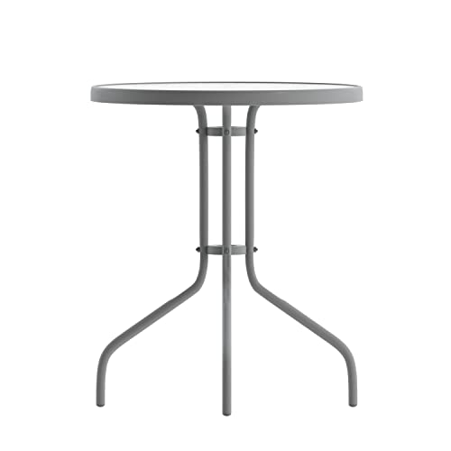 Flash Furniture 23.75 in Round Table, Silver