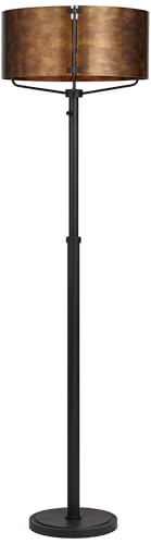 Possini Euro Julian 64" High Rustic Bronze Metal 2-Light Floor Lamp