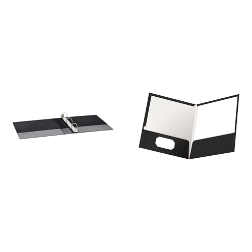 Casafoyer Polypropylene D-Ring Binder & Laminated Pocket Folder Combo Kit for Office and School Organization