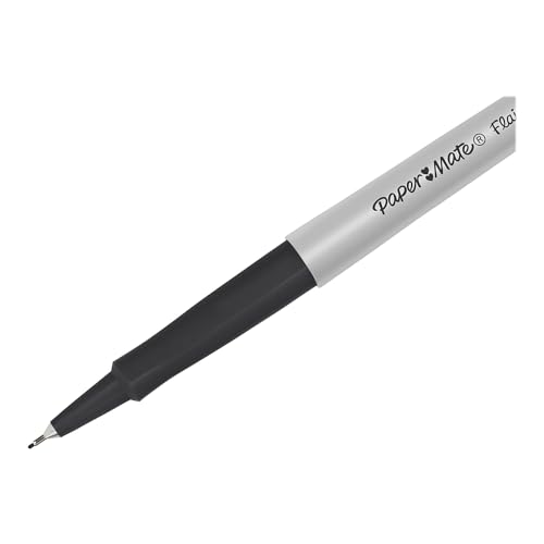 Paper Mate 8330152 Flair Porous Point Stick Free-Flowing Liquid Pen, Black Ink, Ultra Fine, Dozen