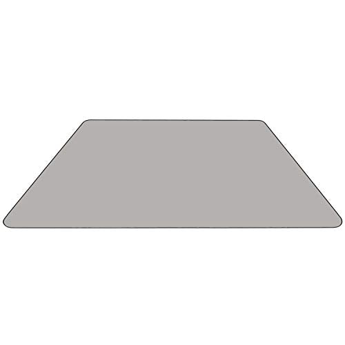 BizChair Trapezoid Grey Thermal Laminate Adjustable Activity Table
