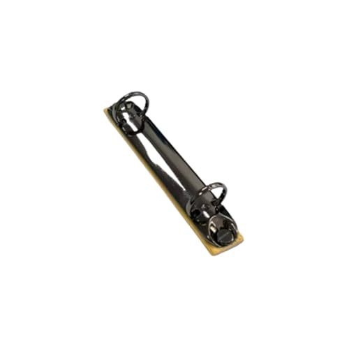Ring Clips 8pcs A7 Detachable Buckle Loose-Leaf Binder Strip with Bamboo Back Panel 2 Holes Metal Ring Binder Clips for Handbook Album Notebook(Black)
