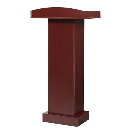 BEQUZON Podium Stand for Lectern Presentation Church Classroom, Pulpit with Wooden Heavy Base, Podium for Lecture, Wedding Speech