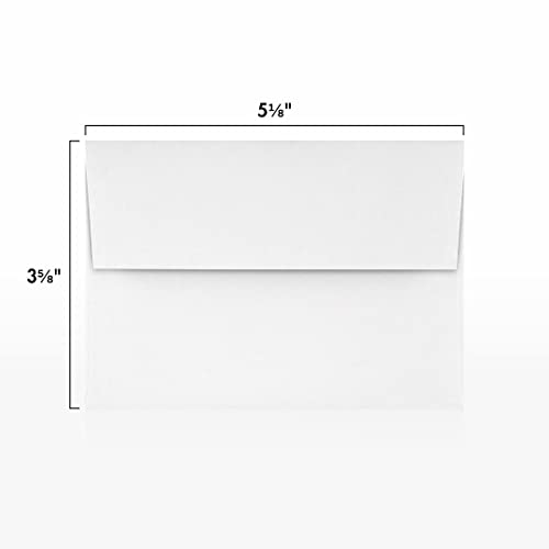 LUXPaper 4Bar A1 Invitation Envelopes | Peel & Press | 3 5/8" x 5 1/8" | White | 80lb. Text | 100% Recycled | 1,000 Qty
