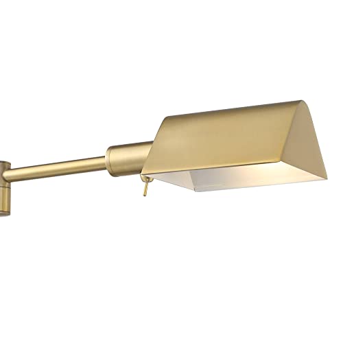 Keegan Warm Gold Adjustable Swing Arm Pharmacy 54" Tall Floor Lamp