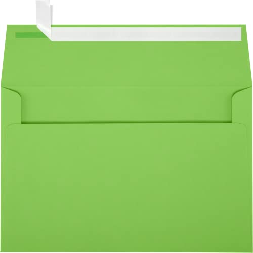 LUXPaper A9 Invitation Envelopes | Peel & Press | 5 3/4" x 8 3/4" | Limelight Green | 80lb. Text | 1,000 Qty