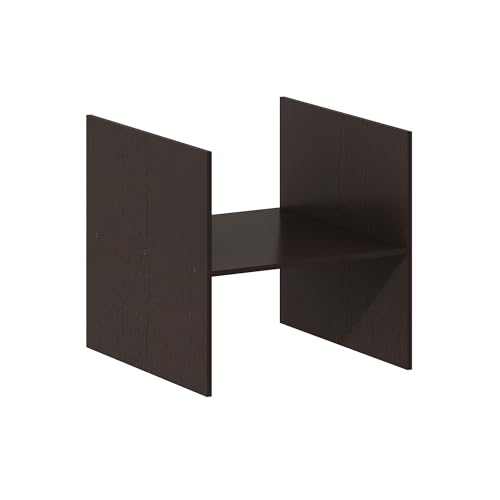 Furevol H-Shelf Cube Insert, Cube Organizer Fits into Extra Thick Cubes, for Organizers and Storage, Dark Oak (Does not fit IKEA Kallax Shelving)