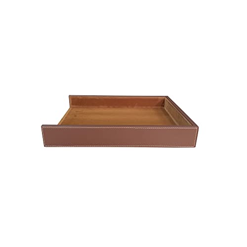 Dacasso Rustic Brown Leather Letter Tray