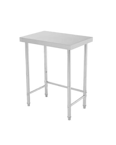 Takywep 18"x28"x35" Stainless Steel Commercial Work Table, Heavy Duty Mobile Prep Table for Kitchen, Workshop, Catering, Indoor Outdoor Utility