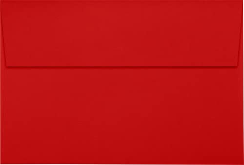 LUXPaper A8 Invitation Envelopes | Peel & Press | 5 1/2" x 8 1/8" | Ruby Red | 80lb. Text | 500 Qty