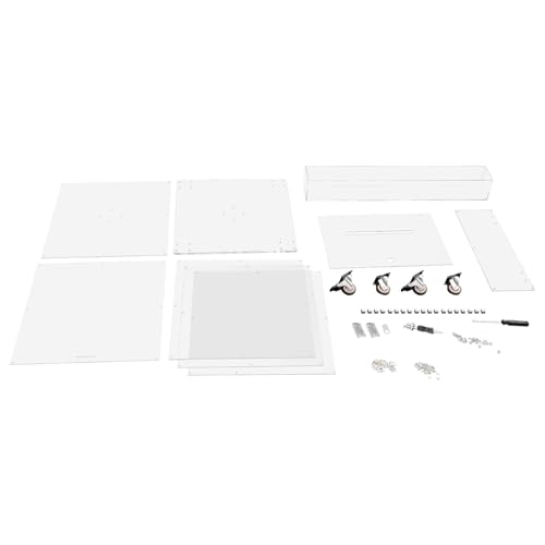 Ferroxen Floor-Standing Acrylic Suggestion Box, Clear Collection Offering & Raffle Ballot Box Display Stand, Ballot Box with Lock and Key, for Voting Charity Donation Church Election