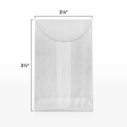 LUXPaper #1 Coin Envelopes | 2 1/4" x 3 1/2" | Glassine | 30lb. Text | 250 Qty