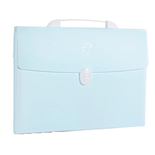13 Pockets A4 Size Expanding Wallet Paper Document Storage Organ Bag Holder Office School Organizer File(Blue)