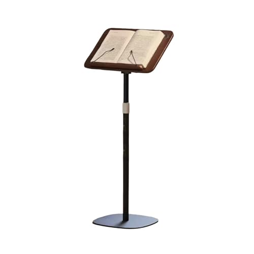 Adjustable Floor Standing Book & Laptop Stand, Music Holder with Elastic Page Clips, Ergonomic Design for Comfortable Reading, Supports Up to 20Kg, Height 53.5-89Cm,53.5-89cm