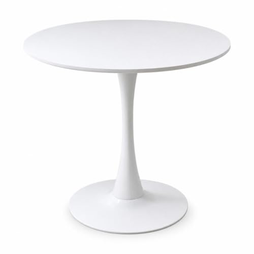 RIXNOMA Round Conference Table with Wood Base, Thick Tabletop and Sturdy Design for Office Conference Rooms, Small Meeting Rooms and Business Meetings
