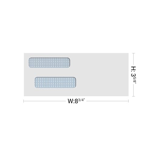 1000 VersaCheck NRP Business Self-Sealing Double Window Security Standard and Voucher Check Envelopes - Compatible with business checks made from VersaCheck, QuickBooks, Quicken, Sage, and others.