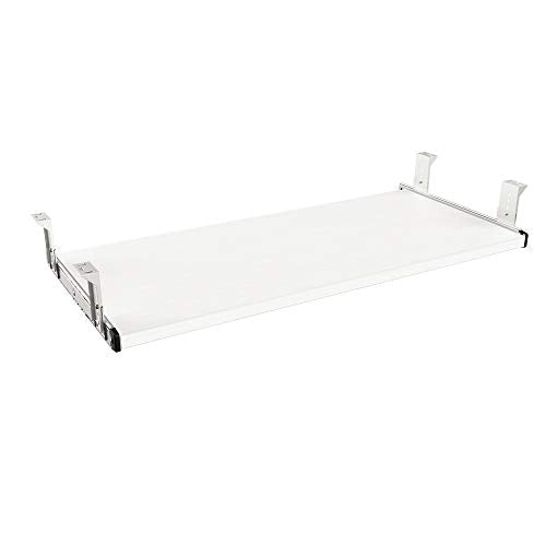 FRMSAET Under Desk 20/24/30 inch Keyboard Drawer Platform (30 in, White)
