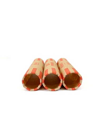 Beam Coin Wrappers Preformed, 504 Penny, Heavyweight, Durable, Crimped Bottom, Color Coded, ABA Standard, Coin Roll Wrapper (Pennies, 504)