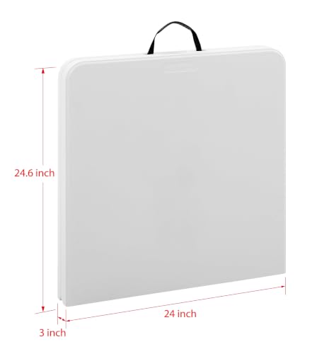 BIETHNC White 4Ft Adjustable Height Centerfold Folding Utility Table