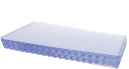 60pcs Currency Sleeves 17.3x7.5cm Hard Plastic Banknote Holder Protective Cover