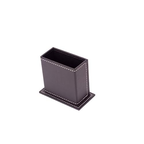 Leather Desk Set- Desk Office Accessories-Office Organizer- Home Office Accessories - Desk Supplies - Desk Storage Organizer -Desk Pad-Storage-13 Pieces -13 PCS (BLACK-WHITESEAM)