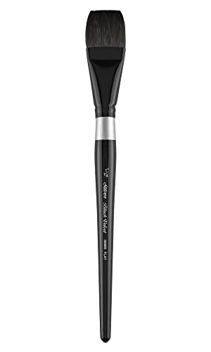 Silver Brush Limited Black Velvet Square Wash Brush, Size 1-1/4 in