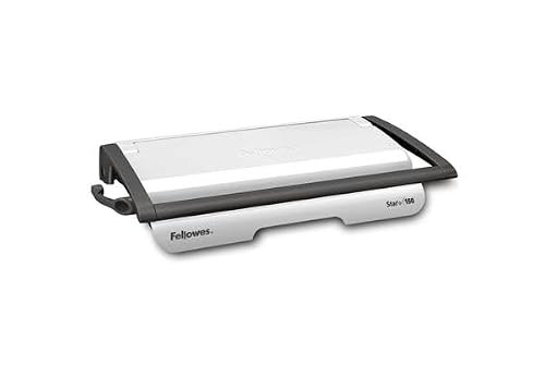 Fellowes Star+ 21-Hole 150 Sheet Manual Paper Punch Comb Binder Machine for Personal Use - White/Grey