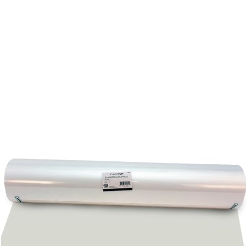 School Smart Laminating Film Roll, 25 Inches x 500 Feet, 3 Mil Thick, High Gloss