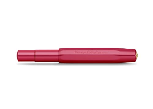 Kaweco COLLECTION Fountain Pen Ruby I Premium Fountain Pen with Steel Nib for Ink Cartridges I Sport Fountain Pen 13 cm I Nib: M (Medium)