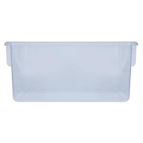 Wood Designs Cubby Storage Bin, Heavy Duty Plastic Containers for Kids Translucent Clear Cubby Tray Set of 20