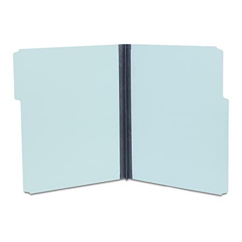 Staples Pressboard File Folders, Letter Size, 3-Tab, Blue, 25/Box