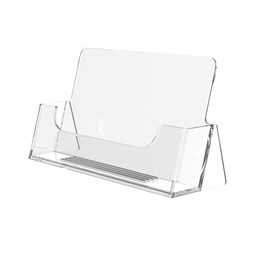 Marketing Holders Business Card Holder Table Display for 3.5" x 2" Contact Cards for Vendor Booths at Tradeshows Expos and Conventions Clear Acrylic Take One Dispenser