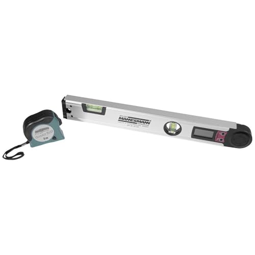 Brüder Mannesmann M81230 Digital Protractor with Vials + 5 m Tape Measure
