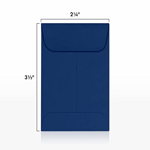 LUXPaper #1 Coin Envelopes | 2 1/4" x 3 1/2" | Navy Blue | 80lb. Text | 1,000 Qty