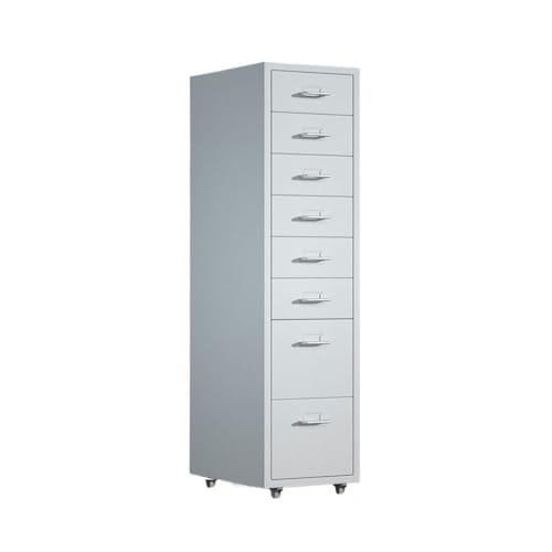 CAOJLjiaxiang-2012 File Cabinet 8 Layers of Large-Capacity Metal File Cabinet Multifunctional File Data Organizing Cabinet Office Storage Drawer Cabinet Office Cabinet(White)