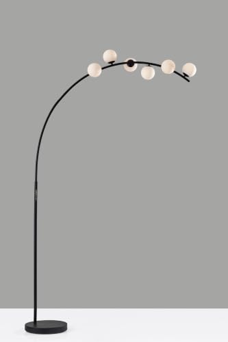 Adesso Black LED Arc Lamp with Circadian Switch