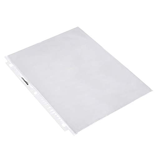 Amazon Basics Sheet Protectors for 3 Ring Binder, Top Loading, Clear Plastic Sleeves, Letter Size, 2000-Pack