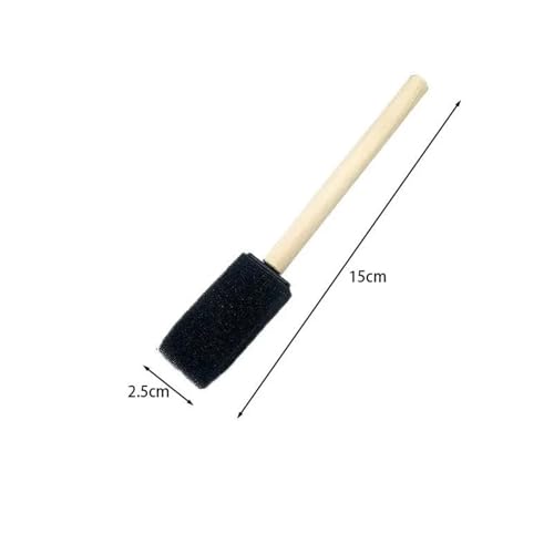 Foam Brushes for Painting 10 Set/40 Pcs Wooden Handle Foam Sponge Painting Tools – Perfect for DIY Craft Art, Watercolor, Oil & Stain