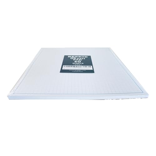 Reskid Blueprint and Graph Paper Pad - 50 Sheets Per Pad - 70lb Text - For Drawing, Designing, and More - Perfect Tool for Young Artists, Budding Designers, and Classroom Use (5, 9x12)
