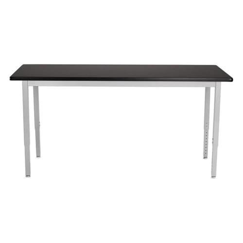 NPS SLT 8 Series 24x60" Metal Science Lab Table with HPL Top in Black