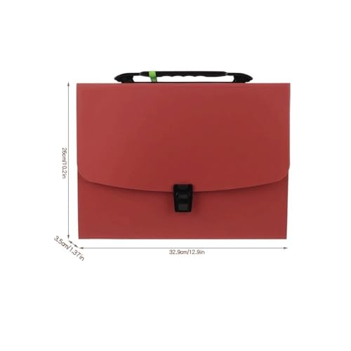Letter Size Portable 13 Pockets A4 Size Expanding Folder Paper Document Storage Bag Office Student School for Organized(Green)