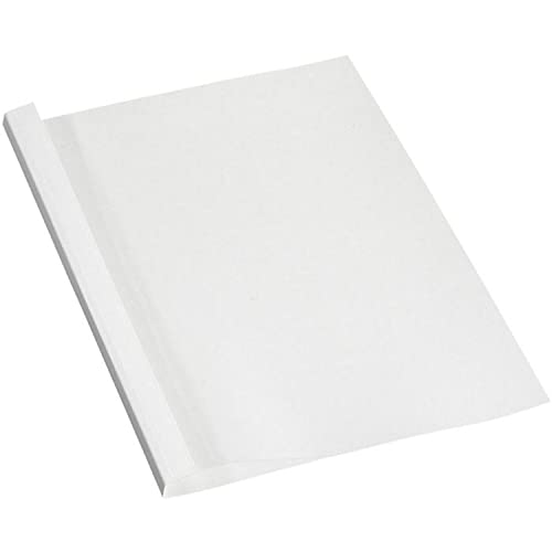 Fellowes 10mm Thermal Binding Covers - 81-100 Sheet Capacity - Pack of 100 White Thermal Binding Covers