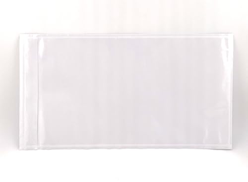 Packing List Enclosed Envelopes – 6.5" x 10" Short Side Opening – Self-Adhesive Poly Sleeves – Clear & Printed Options – Multiple Pack Sizes (No Print - Clear, 500)