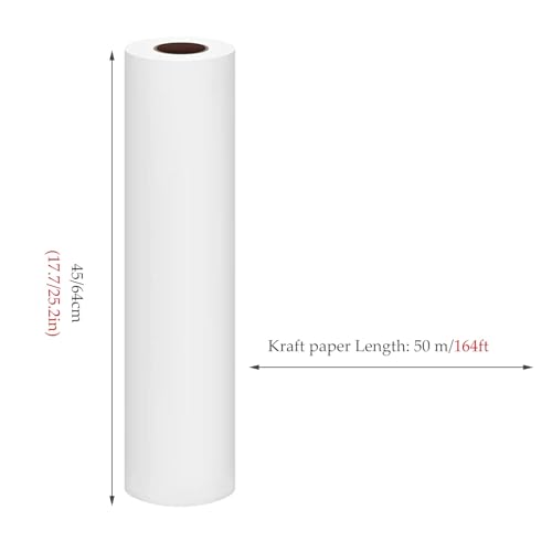 BWQZXES Heavy-Duty Hanging Paper Dispenser Wall Mounted Butcher Paper Roll Holder White Kraft Paper Roll Dispenser with Storage Shelf for Art Projec