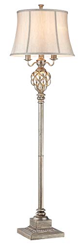 Luke Mercury Glass 4-Light 63 1/2" Tall Floor Lamp with Night Light