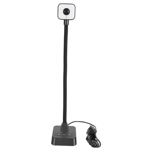 Jelquix 4K USB Document Camera for Teachers, HD Visualizer with 360 Rotatable Lens, 3 Level LED Light Camera with Auto Focus & AI Noise Reduction Mic, Foldable for Window