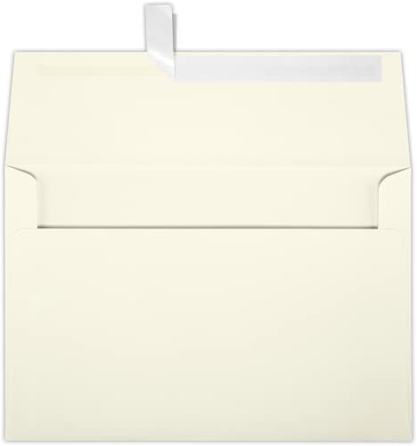 LUXPaper A8 Invitation Envelopes | Peel & Press | 5 1/2" x 8 1/8" | Natural Linen | 80lb. Text | 500 Qty