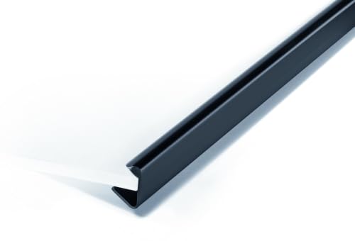 Durable Spine Bar A4 12 mm Black | Pack of 25 Pieces | Ideal for Binding Unpunched Documents in Seconds | Holds Between 40-100 A4 Sheets